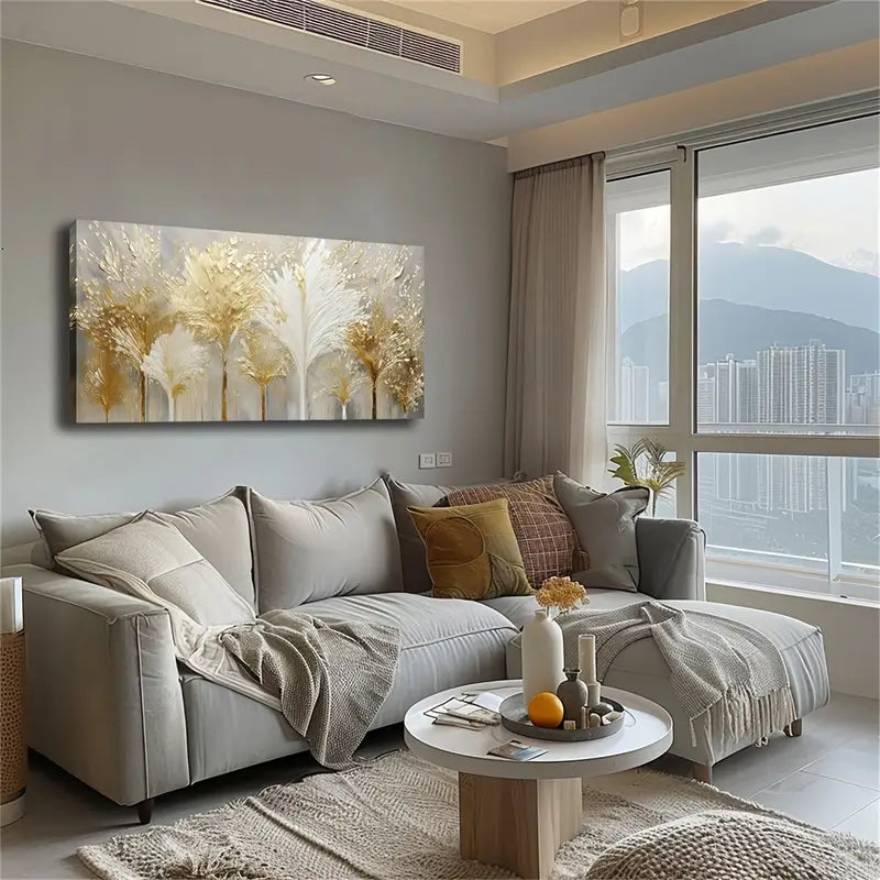 Made Of Golden Feathers Wall Art Canvas Office Home Room Framed 120x60cm
