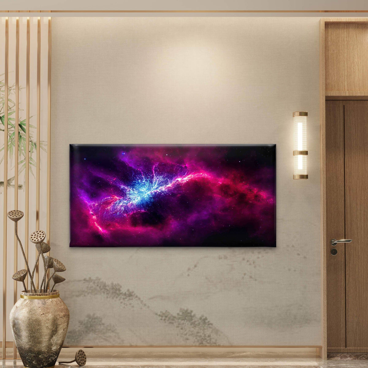 Shining Stars Milky Way Stars Wall Art Canvas Office Home Room Framed 120x60cm