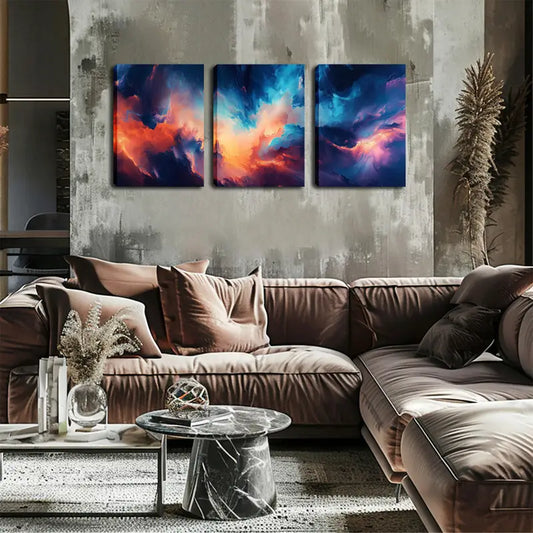 3pcs Whimsical Sky Blue Dove Wall Art Set Canvas Framed 40x60cm - High Quality Print 100% Australian Made Wall Canvas Ready to Hang