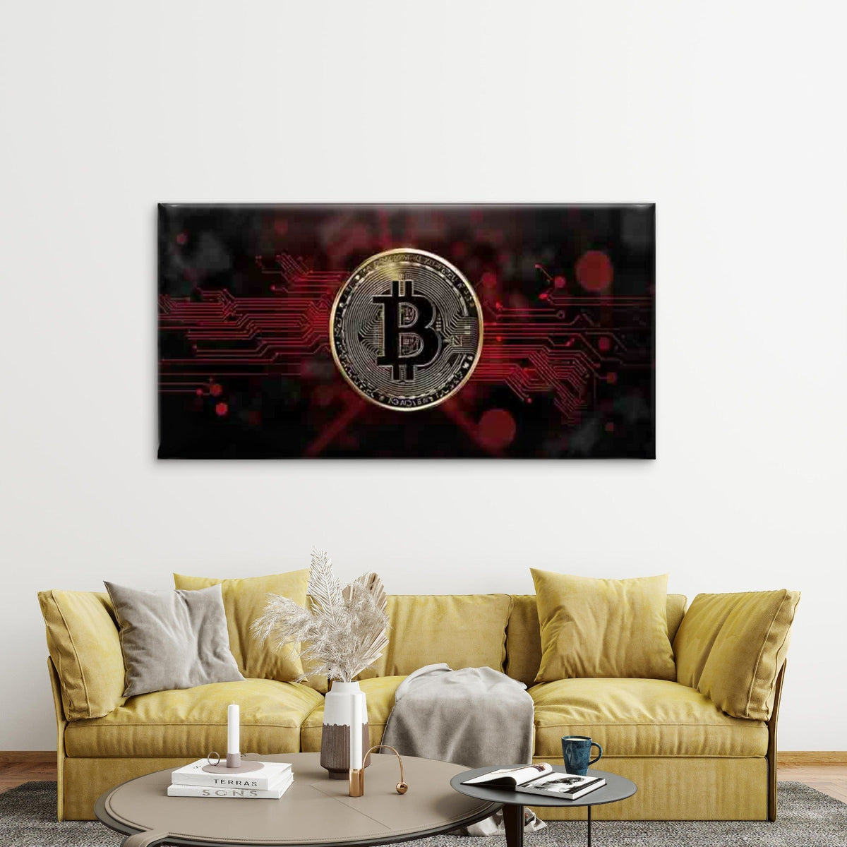 Symbol Wall Art Canvas Office Home Room Framed 80x45cm