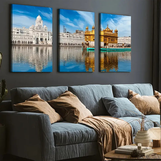 3pcs Modern Style Architecture Art Wall Art Set Canvas Framed 40x60cm - High Quality Print 100% Australian Made Wall Canvas Ready to Hang