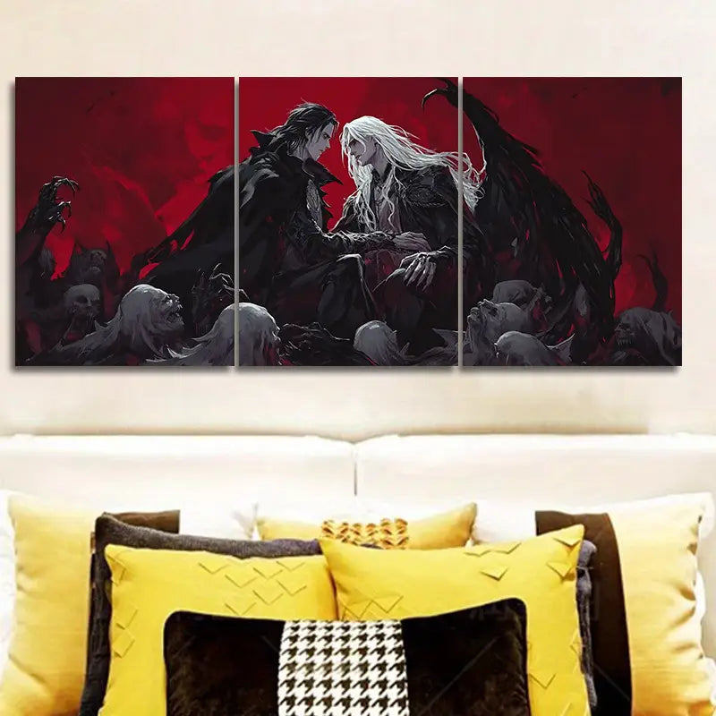 3pcs Castlevania Game Theme Metal Print Ready to Hang Art