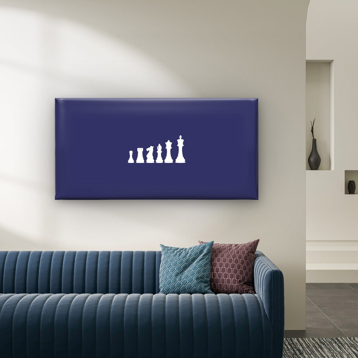 Power On The Chess Board Wall Art Canvas Office Home Room Framed 80x45cm