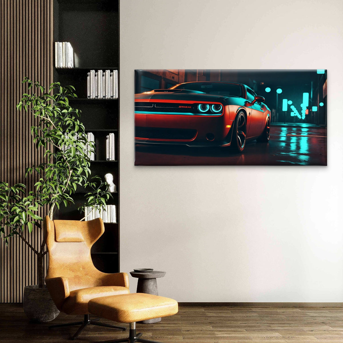 Dodge Challenger Muscle Car Wall Art Canvas Office Home Room Framed 120x60cm