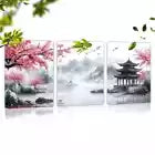 3pcs Colorful Landscape Serene Nature Florals Wall Art Set Canvas Framed 40x60cm - High Quality Print 100% Australian Made Wall Canvas Ready to Hang