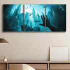 3pcs Colorful Ocean Themed Blue Water Wall Art Set Canvas Framed 40x60cm - High Quality Print 100% Australian Made Wall Canvas Ready to Hang