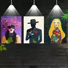 3pcs Charming Modern Abstract Colorful Art Wall Art Set Canvas Framed 40x60cm - High Quality Print 100% Australian Made Wall Canvas Ready to Hang