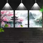 3pcs Traditional Chinese Landscape Serene Nature Wall Art Set Canvas Framed 40x60cm - High Quality Print 100% Australian Made Wall Canvas Ready to Hang