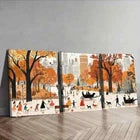 3pcs New York City Nature Colorful Perfect Wall Art Set Canvas Framed 40x60cm - High Quality Print 100% Australian Made Wall Canvas Ready to Hang