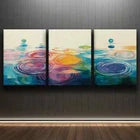 3pcs Colored Raindrop Wonderful Pattern Perfect Wall Art Set Canvas Framed 40x60cm - High Quality Print 100% Australian Made Wall Canvas Ready to Hang