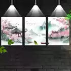 3pcs Colorful Landscape Pink Florals Painting Wall Wall Art Set Canvas Framed 40x60cm - High Quality Print 100% Australian Made Wall Canvas Ready to Hang