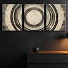 3pcs Round Wood Grain Pattern Charm Perfect Wall Art Set Canvas Framed 40x60cm - High Quality Print 100% Australian Made Wall Canvas Ready to Hang