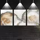 3pcs Tranquil Abstract Neutral Tree Rings Wall Art Set Canvas Framed 40x60cm - High Quality Print 100% Australian Made Wall Canvas Ready to Hang