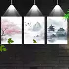 3pcs Colorful Landscape Serene lake Painting Wall Wall Art Set Canvas Framed 40x60cm - High Quality Print 100% Australian Made Wall Canvas Ready to Hang