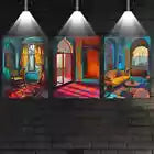 3pcs Colorful Beautiful Indian Architecture Wall Art Set Canvas Framed 40x60cm - High Quality Print 100% Australian Made Wall Canvas Ready to Hang
