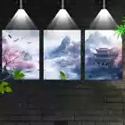 3pcs Traditional Chinese Landscape Serene Floral Wall Art Set Canvas Framed 40x60cm - High Quality Print 100% Australian Made Wall Canvas Ready to Hang
