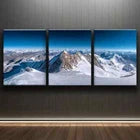 3pcs Snow Capped Mountains Blue Sky Perfect Wall Art Set Canvas Framed 40x60cm - High Quality Print 100% Australian Made Wall Canvas Ready to Hang