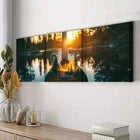 3pcs Guitar Silhouette Music Sun Rise Perfect Wall Art Set Canvas Framed 40x60cm - High Quality Print 100% Australian Made Wall Canvas Ready to Hang