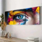 3pcs Pigment Eyes Painting Colorful Perfect Wall Art Set Canvas Framed 40x60cm - High Quality Print 100% Australian Made Wall Canvas Ready to Hang