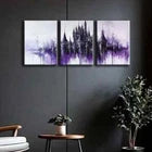 3pcs Dark Castle Purple Darkness Perfect Wall Art Set Canvas Framed 40x60cm - High Quality Print 100% Australian Made Wall Canvas Ready to Hang