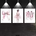 3pcs Elegant Dancer Shoes With Bows Wall Art Set Canvas Framed 40x60cm - High Quality Print 100% Australian Made Wall Canvas Ready to Hang