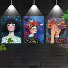 3pcs Modern Abstract Prints of an Elegant Woman Wall Art Set Canvas Framed 40x60cm - High Quality Print 100% Australian Made Wall Canvas Ready to Hang