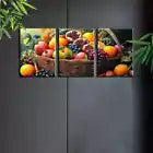 3pcs Charming Fresh Sweet Fruit Basket Kitchen Wall Art Set Canvas Framed 40x60cm - High Quality Print 100% Australian Made Wall Canvas Ready to Hang