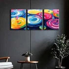 3pcs Colorful Rain drop Shine Wonderful Perfect Wall Art Set Canvas Framed 40x60cm - High Quality Print 100% Australian Made Wall Canvas Ready to Hang