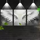 3pcs Interesting Vintage Angel Wings Wall Art Set Canvas Framed 40x60cm - High Quality Print 100% Australian Made Wall Canvas Ready to Hang