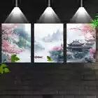 3pcs Colorful Landscape Serene Florals Painting Wall Art Set Canvas Framed 40x60cm - High Quality Print 100% Australian Made Wall Canvas Ready to Hang