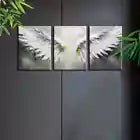 3pcs Interesting Vintage Angel Wings Wall Art Set Canvas Framed 40x60cm - High Quality Print 100% Australian Made Wall Canvas Ready to Hang