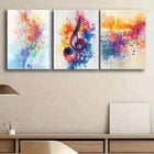 3pcs Colorful Abstract Musical Note Perfect Wall Art Set Canvas Framed 40x60cm - High Quality Print 100% Australian Made Wall Canvas Ready to Hang