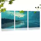3pcs Charming Beach Scenery with Sky View Wall Art Set Canvas Framed 40x60cm - High Quality Print 100% Australian Made Wall Canvas Ready to Hang