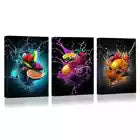 3pcs Delicious Colorful Abstract Fruits Wall Art Set Canvas Framed 40x60cm - High Quality Print 100% Australian Made Wall Canvas Ready to Hang