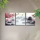 3pcs Colorful Landscape Serene Nature Florals Wall Art Set Canvas Framed 40x60cm - High Quality Print 100% Australian Made Wall Canvas Ready to Hang