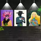 3pcs Modern Abstract Colorful Art Florals & Lady Wall Art Set Canvas Framed 40x60cm - High Quality Print 100% Australian Made Wall Canvas Ready to Hang