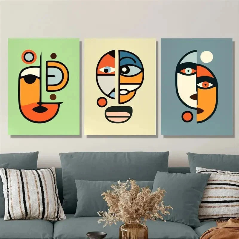 3pcs ,Golden artistic lines, golden black gray Metal Print Ready to Hang Art