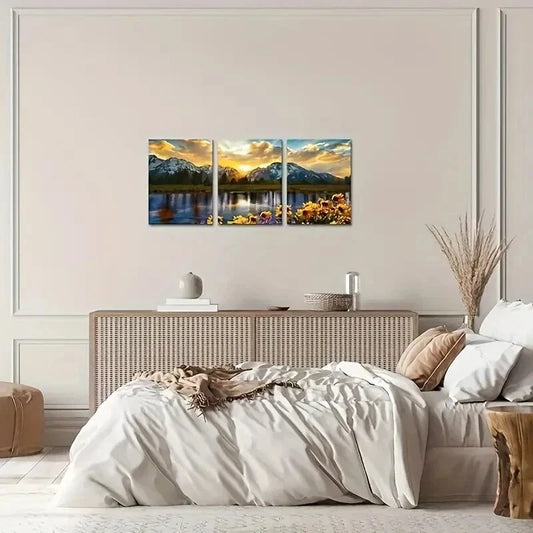 3pcs Grand Teton National Park Metal Print Ready to Hang Art