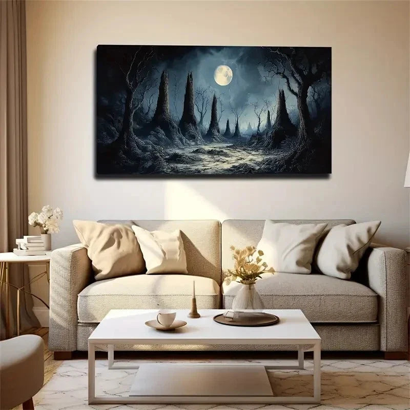 Realistic Winding Path Lands Wall Art Canvas Office Home Room Framed 120x60cm