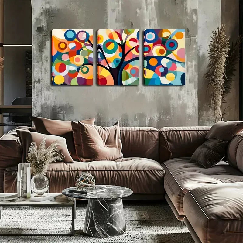 3pcs An Abstract Tree l Wall Art Set Canvas Framed 40x60cm - High Quality Print 100% Australian Made Wall Canvas Ready to Hang
