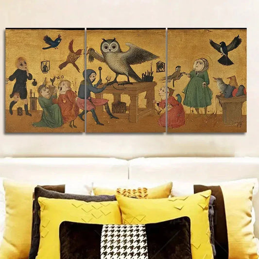 3pcs In the alchemy workshop Wall Art Set Canvas Framed 40x60cm - High Quality Print 100% Australian Made Wall Canvas Ready to Hang