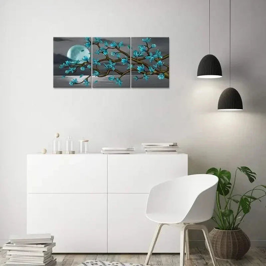 3pcs Abstract Black and Gold Metal Print Ready to Hang Art