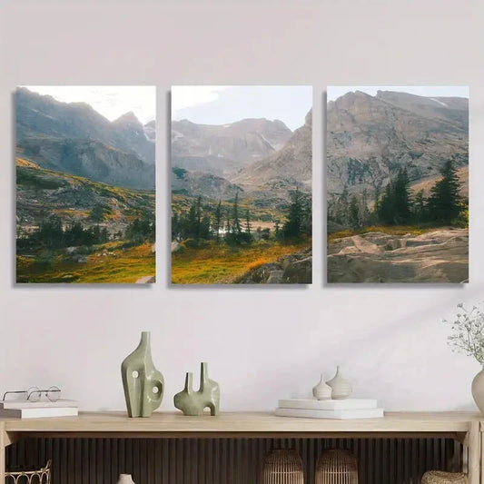 3pcs Spring & Summer Season, Landscape Theme Metal Print Ready to Hang Art