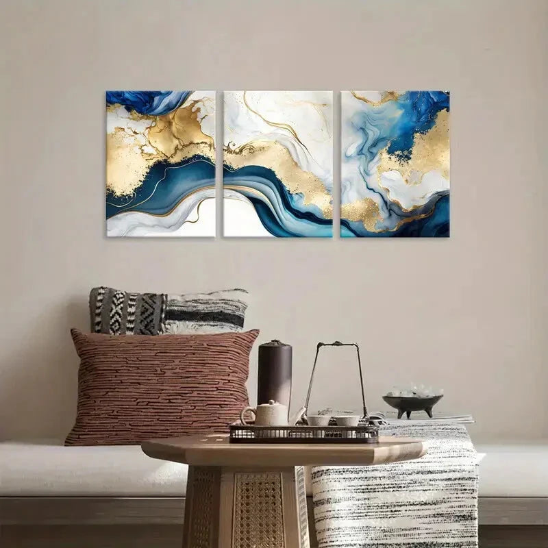 3pcs Abstract Art Poster, Fantasy Metal Print Ready to Hang Art
