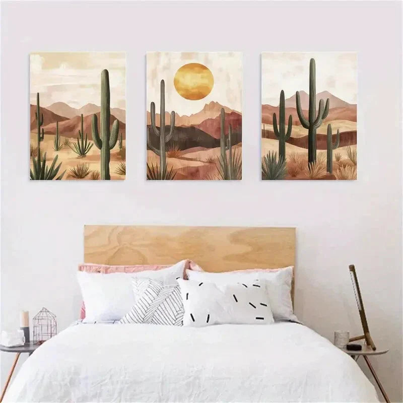 3pcs Arizona Desert Landscape Metal Print Ready to Hang Art
