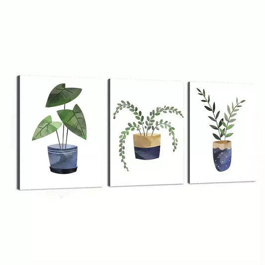 3pcs Cactus & Succulent Potted Canvas Framed 40x60cm - High Quality Print 100% Australian Made Wall Canvas Ready to Hang