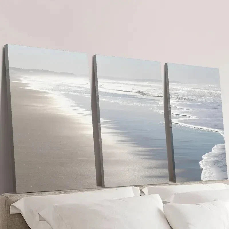 3pcs fresh and natural beach scenery Wall Art Set Canvas Framed 40x60cm - High Quality Print 100% Australian Made Wall Canvas Ready to Hang