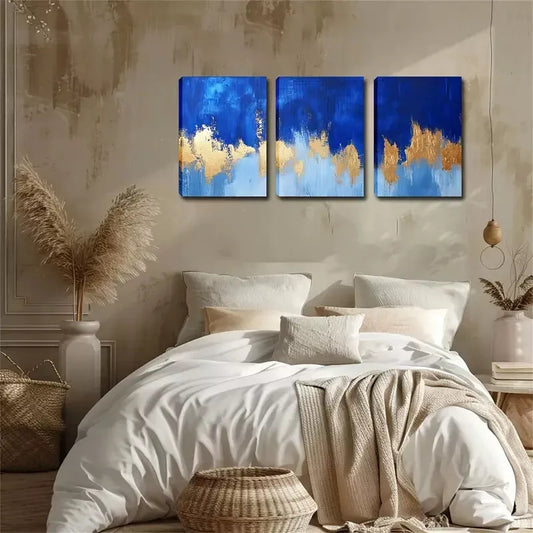 3pcs Abstract Color Patterns Wall Art Set Canvas Framed 40x60cm - High Quality Print 100% Australian Made Wall Canvas Ready to Hang