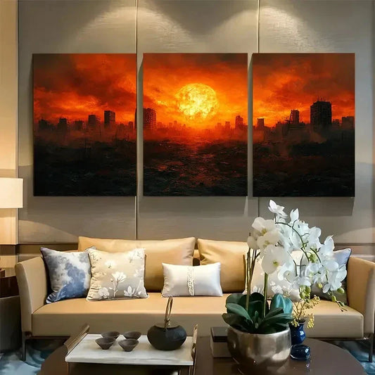 3pcs Post Apocalyptic Mad Max Style Metal Print Ready to Hang Art