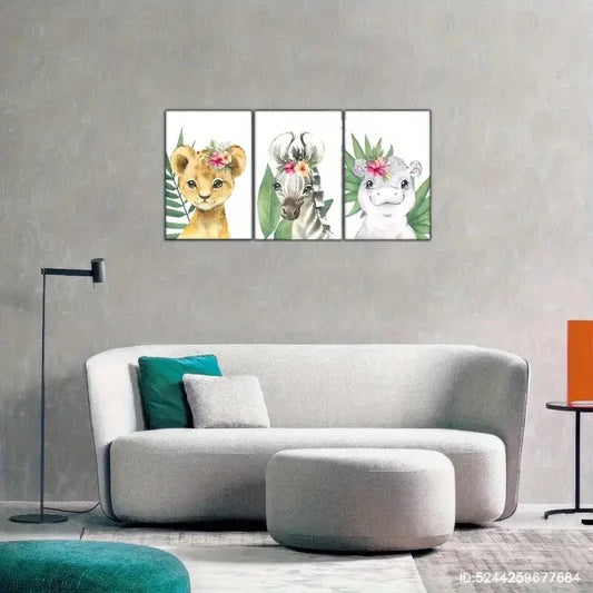 3pcs Touch of Sophistication Geometric Pattern Metal Print Ready to Hang Art